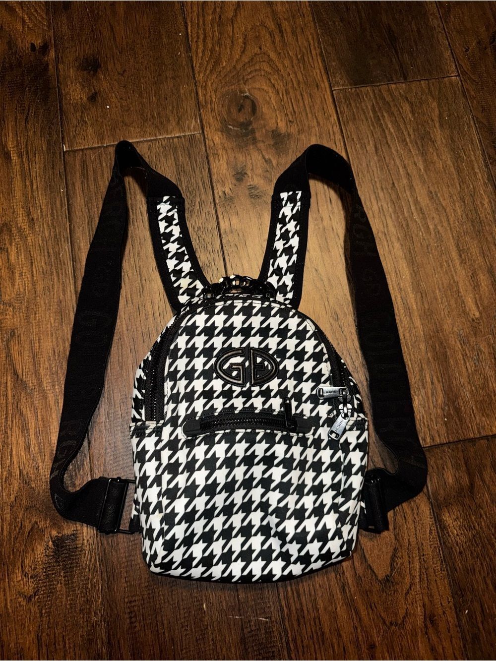 Goldbergh Ski Backpack Black White Houndstooth Mini Backpack Used